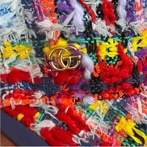 Gucci Multicolor Tweed Hat with Gold Logo Gucci | Accessories | Gucci Multicolor Tweed Hat With Gold  main image 3
